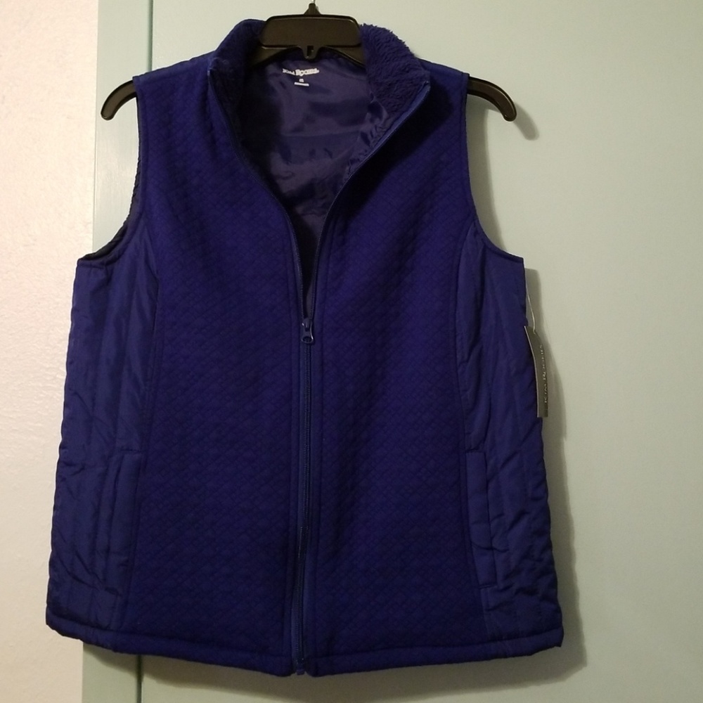 Kim Rogers NWT Royal Blue Quilted Vest